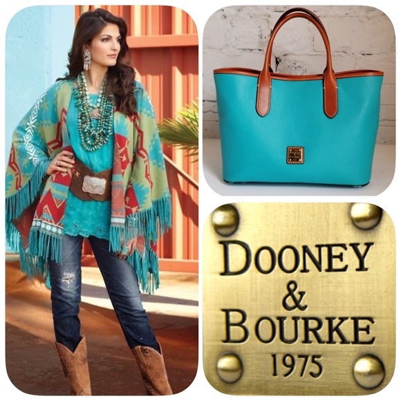 Dooney & Bourke Handbags - DOONEY & BOURKE TURQUOISE PEBBLE GRAIN PURSE